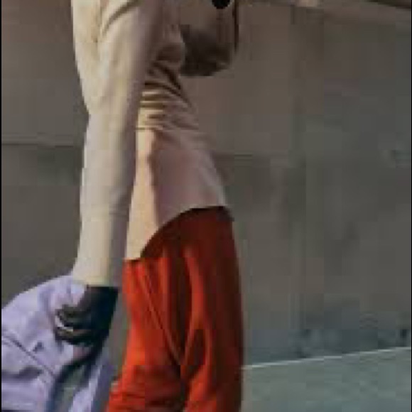 Zara red jogger pants sz L NWT - Picture 8 of 9